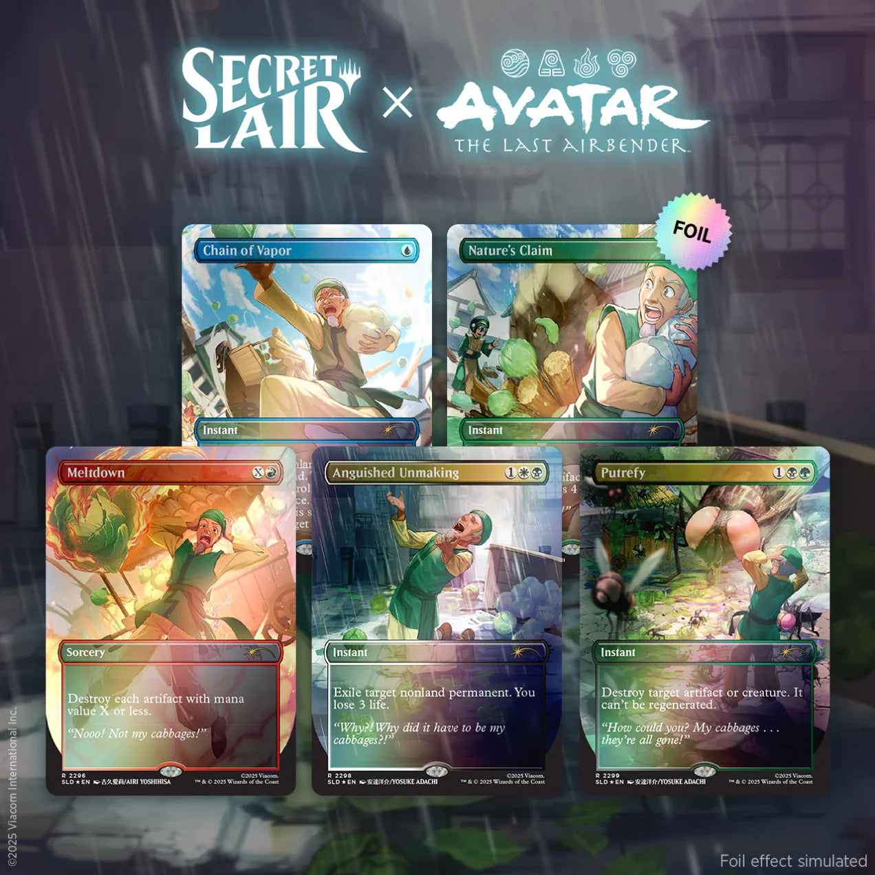 Secret Lair "Secret Lair x Avatar: The Last Airbender: My Cabbages!" Foil