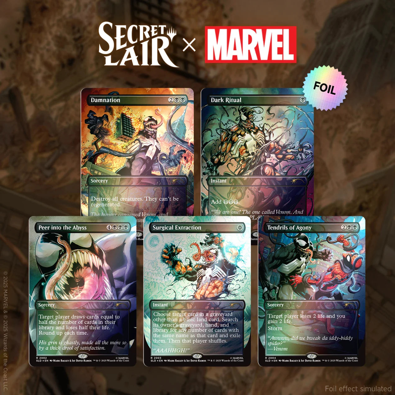 Secret Lair x Marvel’s Spider-Man: Venom Unleashed (Colors) Foil