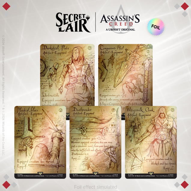 Secret Lair "Secret Lair x Assassin’s Creed: Da Vinci’s Designs" Rainbow Foil