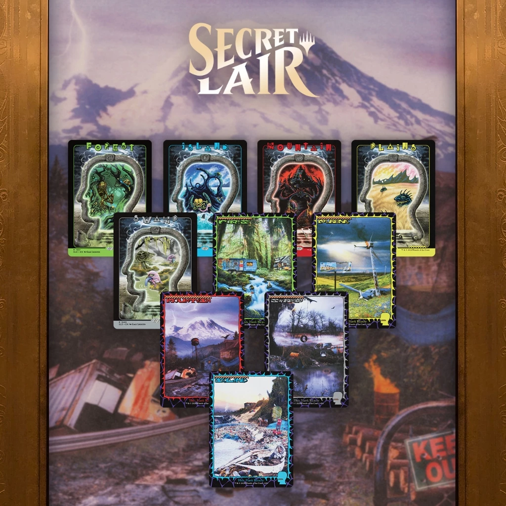 Secret Lair "Secret Lair x Brain Dead: Lands" Rainbow Foil