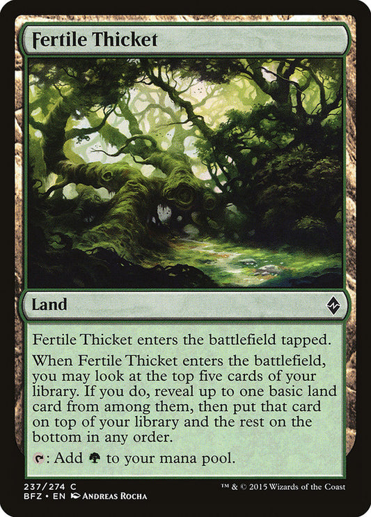 Fertile Thicket [Battle for Zendikar] [Foil]