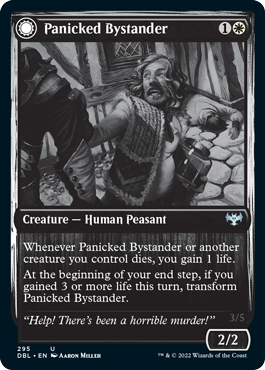 Panicked Bystander // Cackling Culprit [Innistrad: Double Feature] [Foil]