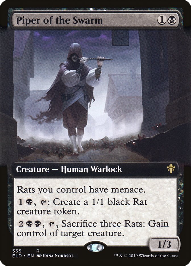 Piper of the Swarm (Extended Art) [Throne of Eldraine] [Foil]