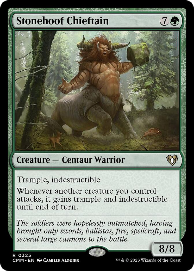 Stonehoof Chieftain [Commander Masters] [Foil]
