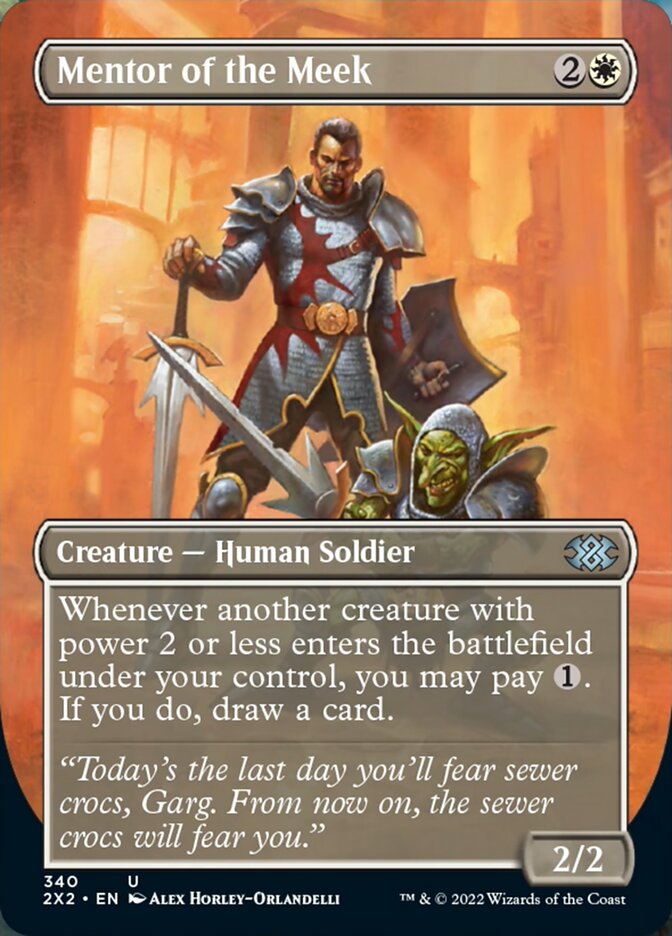 Mentor of the Meek (Borderless Alternate Art) [Double Masters 2022] [Foil]