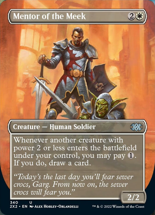Mentor of the Meek (Borderless Alternate Art) [Double Masters 2022] [Foil]