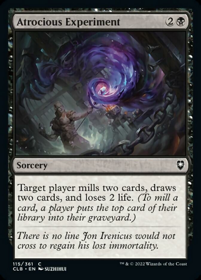Atrocious Experiment [Commander Legends: Battle for Baldur's Gate] [Foil]