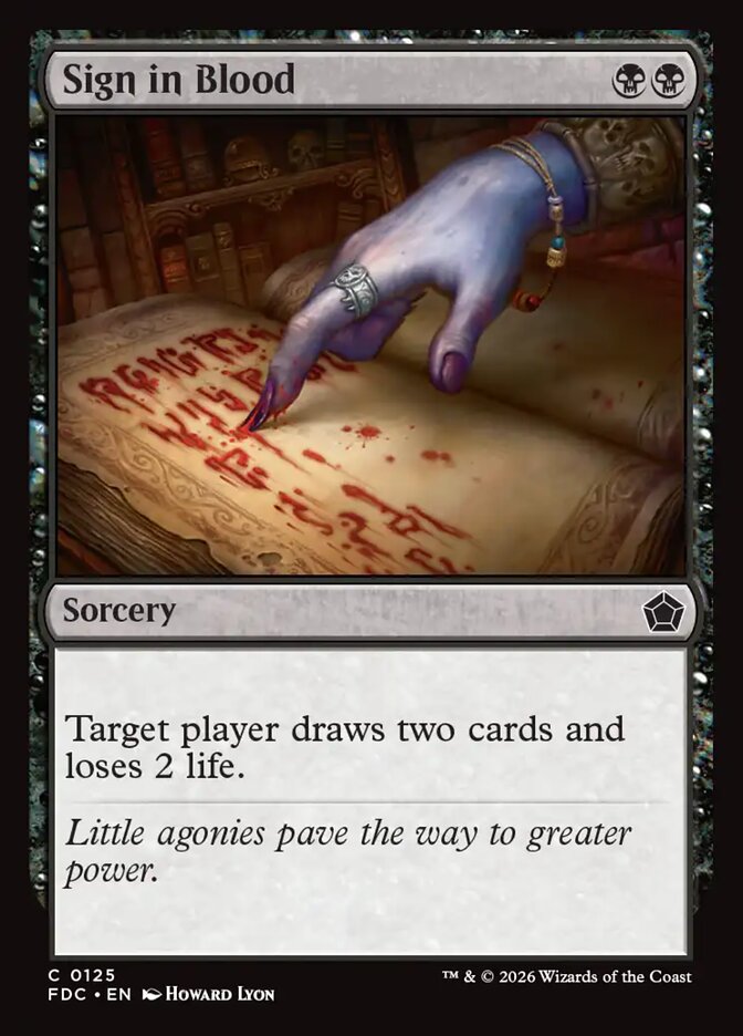 Sign in Blood [Foundations Commander]