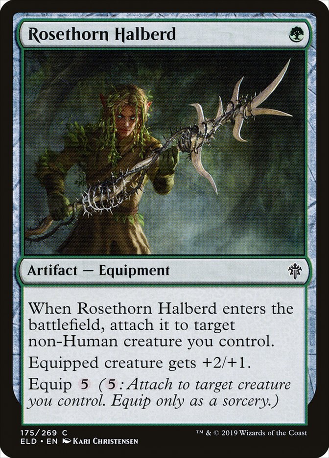 Rosethorn Halberd [Throne of Eldraine] [Foil]