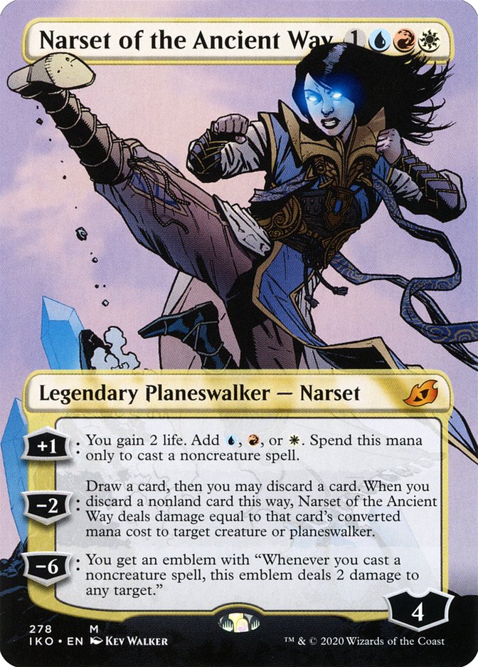 Narset of the Ancient Way (Borderless) [Ikoria: Lair of Behemoths] [Foil]