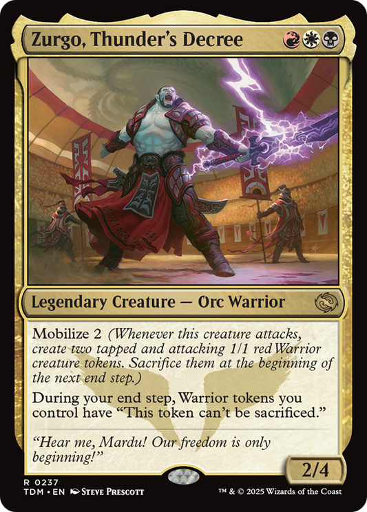 Zurgo, Thunder's Decree [Tarkir: Dragonstorm] [Foil]