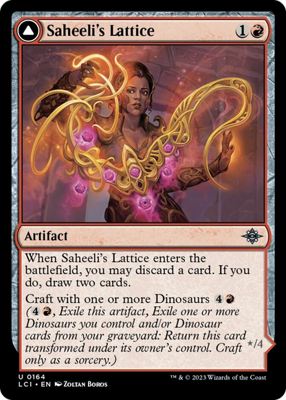 Saheeli's Lattice // Mastercraft Raptor [The Lost Caverns of Ixalan] [Foil]