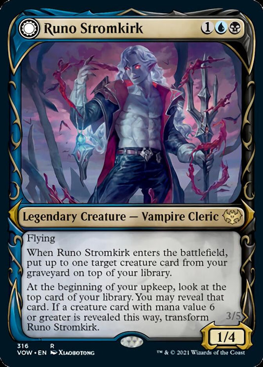Runo Stromkirk // Krothuss, Lord of the Deep (Showcase Fang Frame) [Innistrad: Crimson Vow] [Foil]