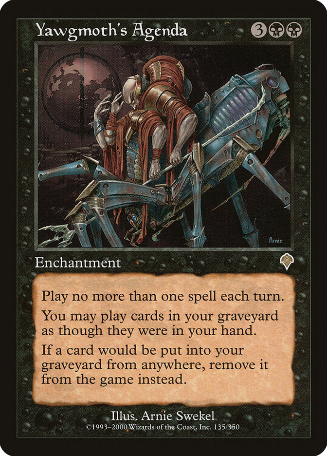 Yawgmoth's Agenda [Invasion] [Foil]