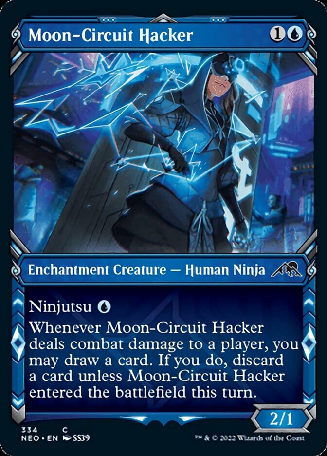 Moon-Circuit Hacker (Showcase Ninja) [Kamigawa: Neon Dynasty] [Foil]