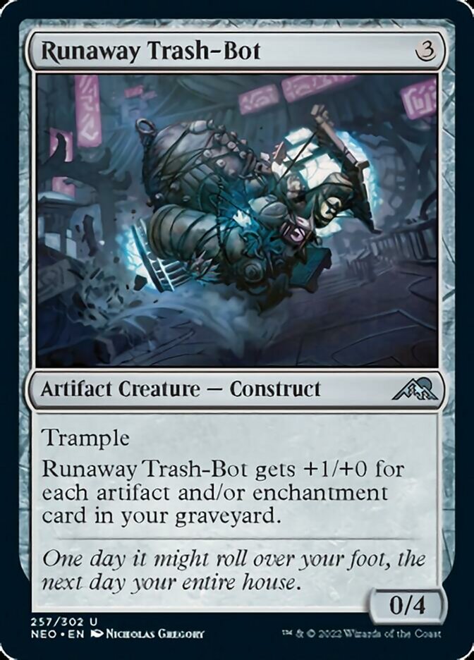 Runaway Trash-Bot [Kamigawa: Neon Dynasty] [Foil]