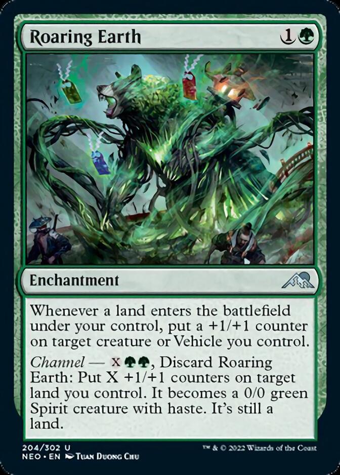 Roaring Earth [Kamigawa: Neon Dynasty] [Foil]