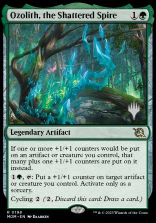 Ozolith, the Shattered Spire (Promo Pack) [March of the Machine Promos] [Foil]