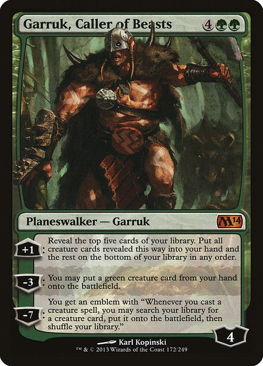 Garruk, Caller of Beasts [Core Set 2014] [Foil]