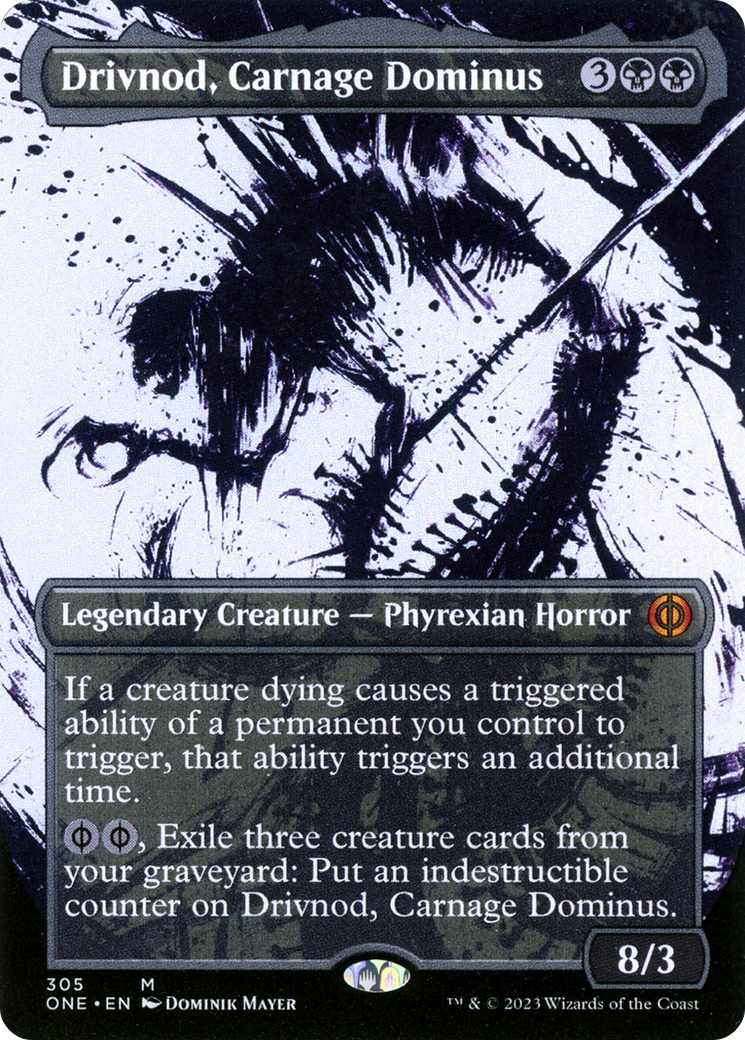 Drivnod, Carnage Dominus (Borderless Ichor) [Phyrexia: All Will Be One] [Foil]