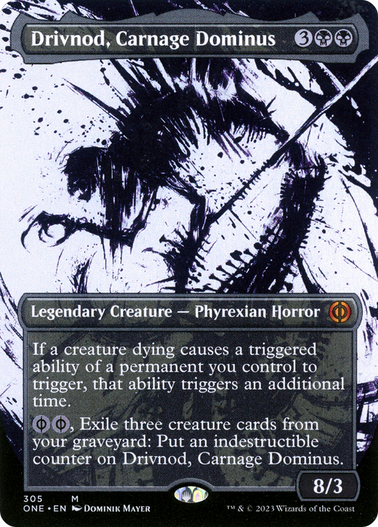 Drivnod, Carnage Dominus (Borderless Ichor) [Phyrexia: All Will Be One] [Foil]