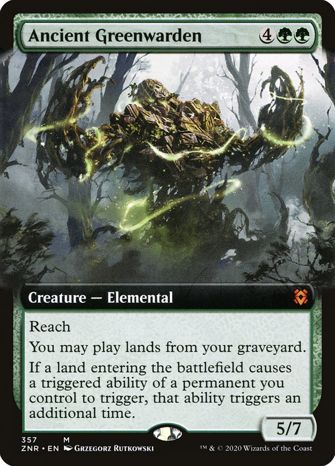 Ancient Greenwarden (Extended Art) [Zendikar Rising] [Foil]