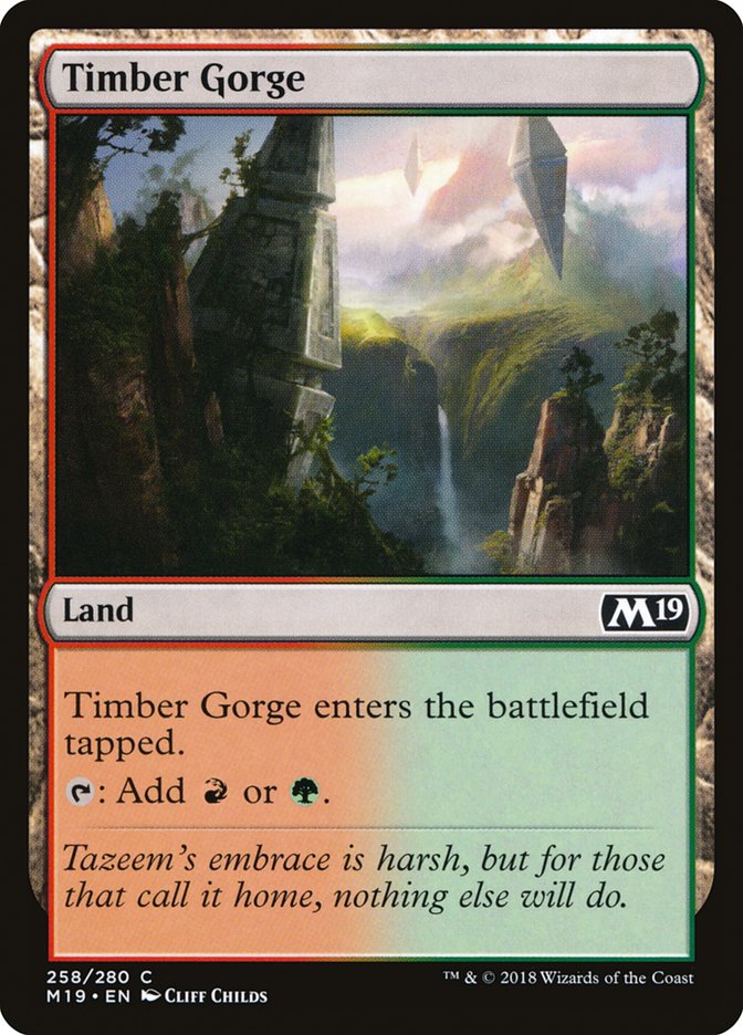 Timber Gorge [Core Set 2019] [Foil]