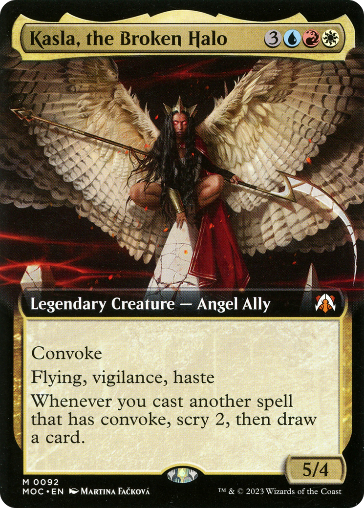 Kasla, the Broken Halo (Extended Art) [March of the Machine Commander] [Foil]
