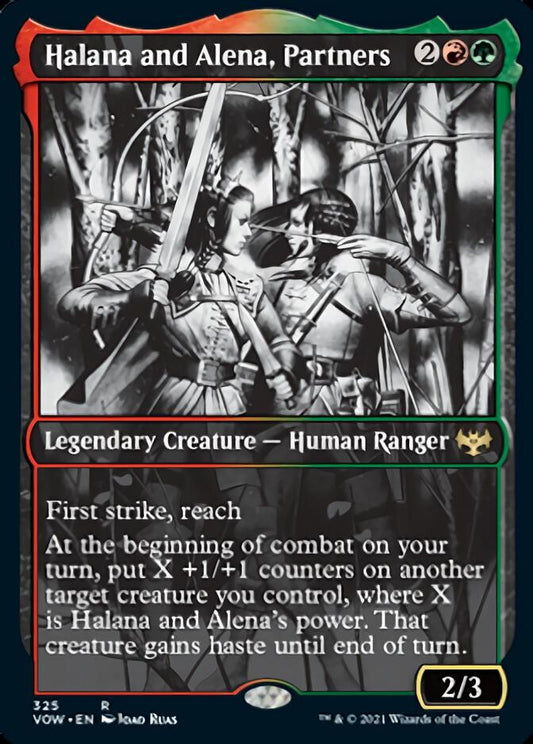 Halana and Alena, Partners (Showcase Eternal Night) [Innistrad: Crimson Vow] [Foil]