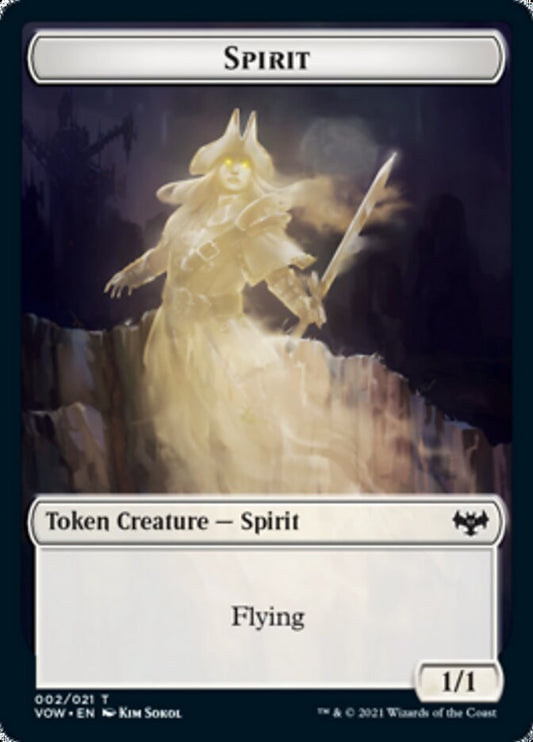 Spirit (002) // Copy Double-Sided Token [Innistrad: Crimson Vow Tokens] [Foil]