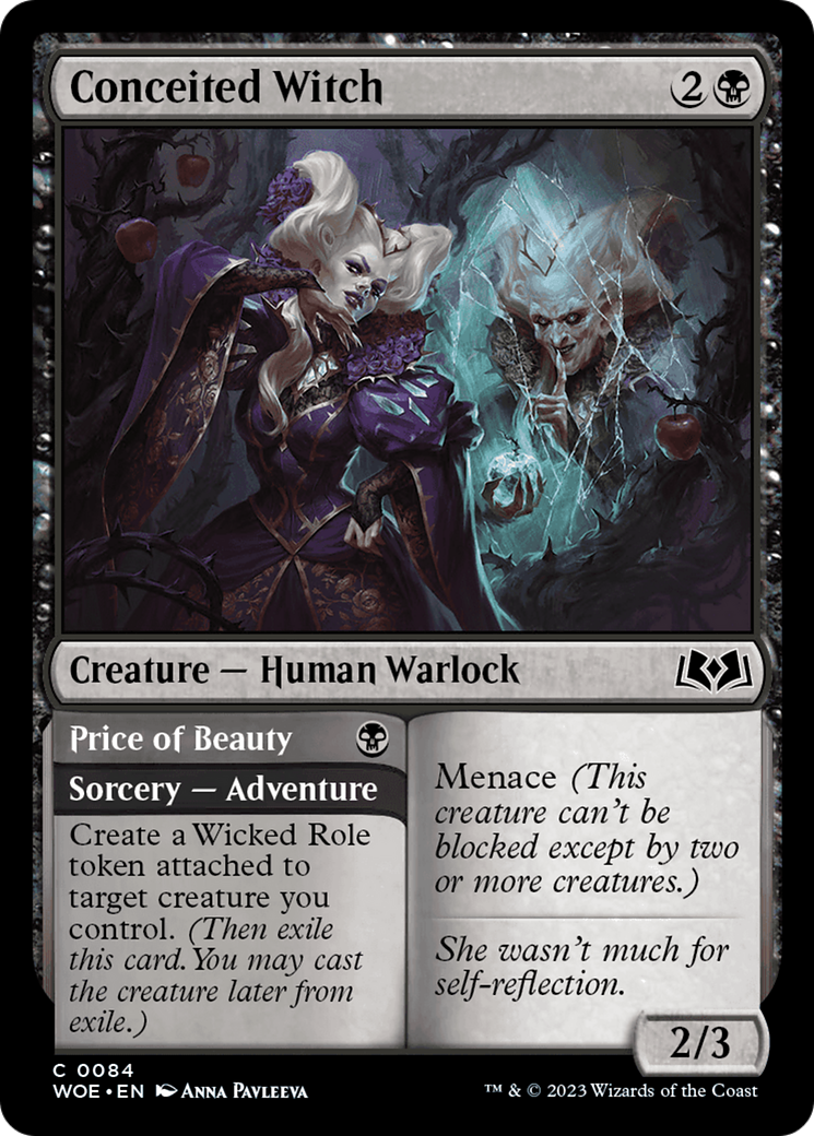 Conceited Witch // Price of Beauty [Wilds of Eldraine] [Foil]