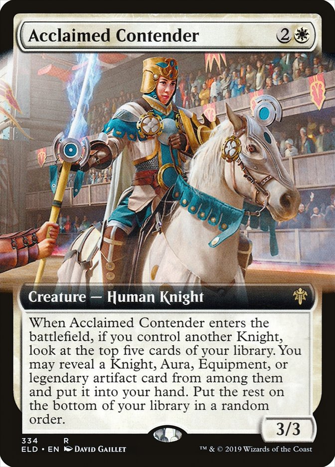 Acclaimed Contender (Extended Art) [Throne of Eldraine] [Foil]