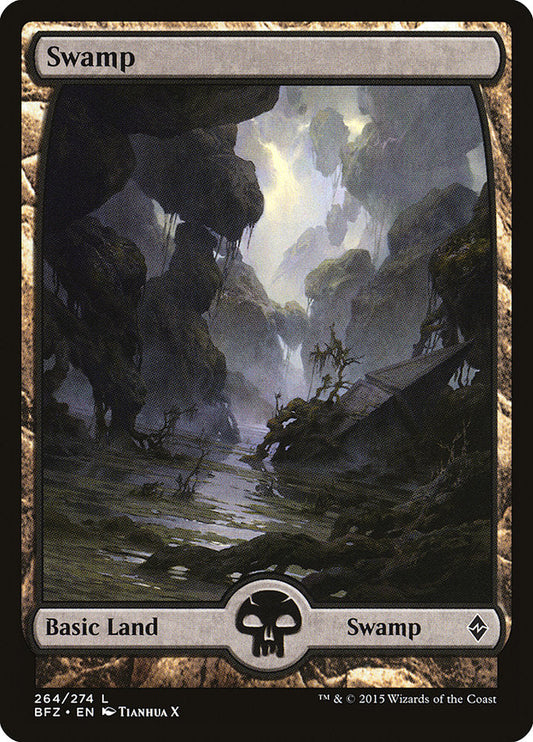 Swamp (264) (Full Art) [Battle for Zendikar] [Foil]