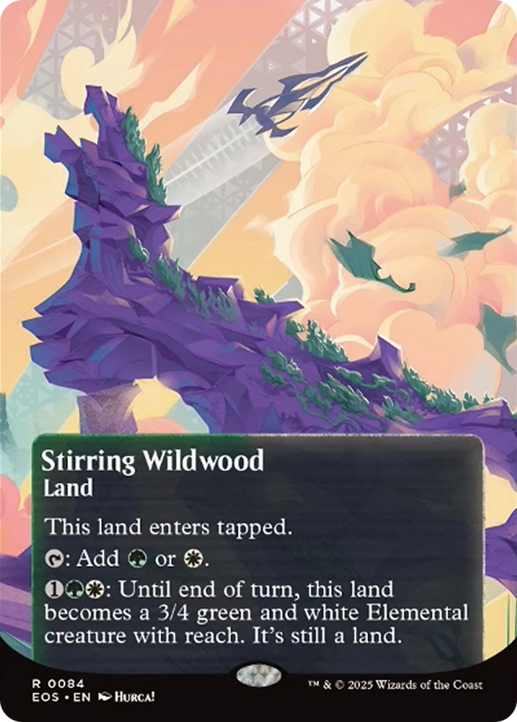 Stirring Wildwood (0084) (Borderless) [Edge of Eternities: Stellar Sights] [Foil]