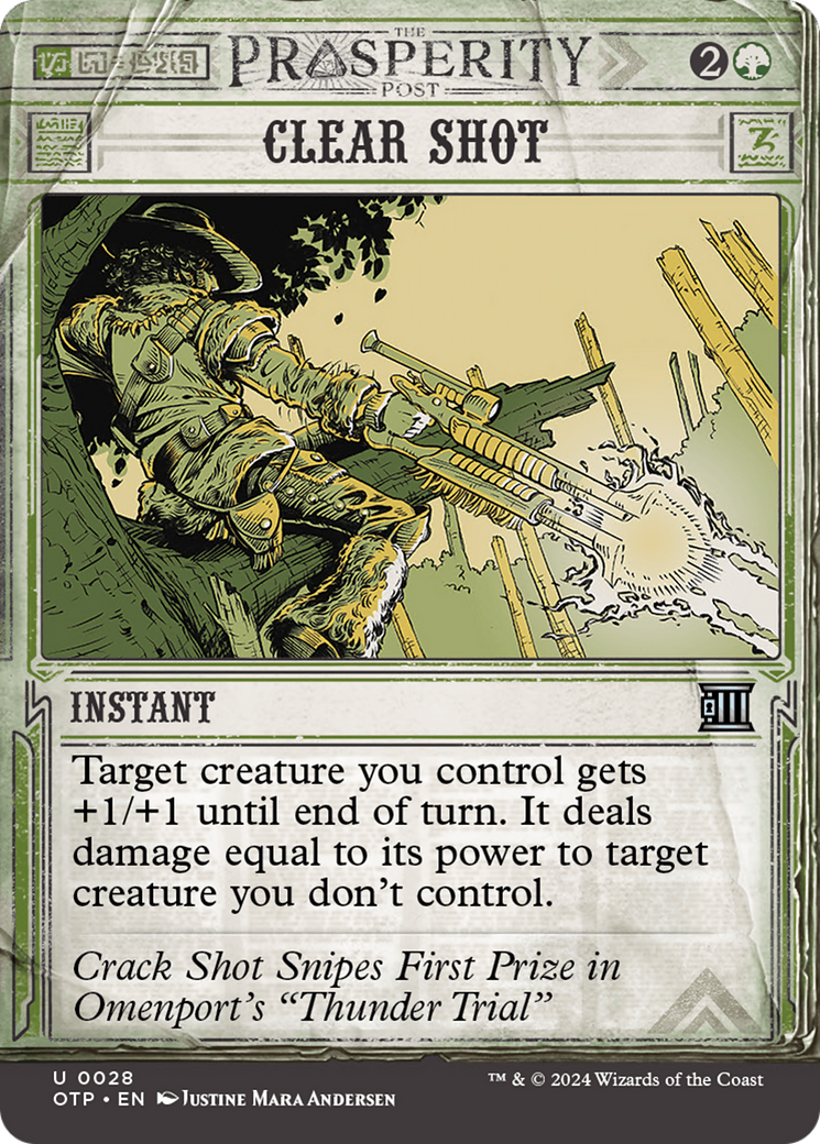 Clear Shot [Outlaws of Thunder Junction: Breaking News] [Foil]