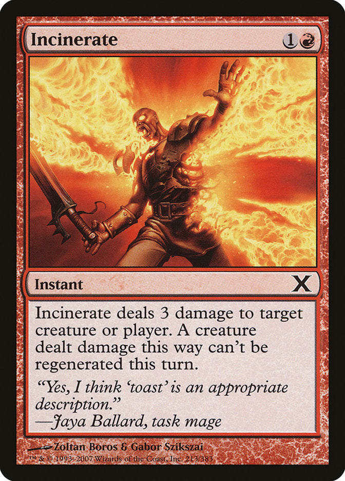 Incinerate [Tenth Edition] [Foil]
