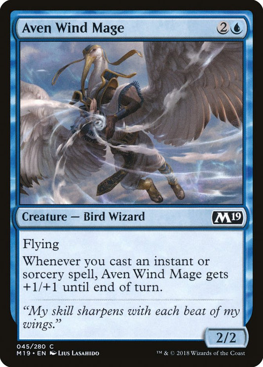 Aven Wind Mage [Core Set 2019] [Foil]