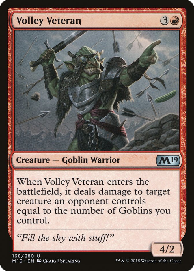 Volley Veteran [Core Set 2019] [Foil]