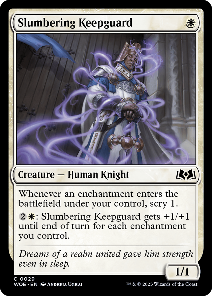 Slumbering Keepguard [Wilds of Eldraine] [Foil]