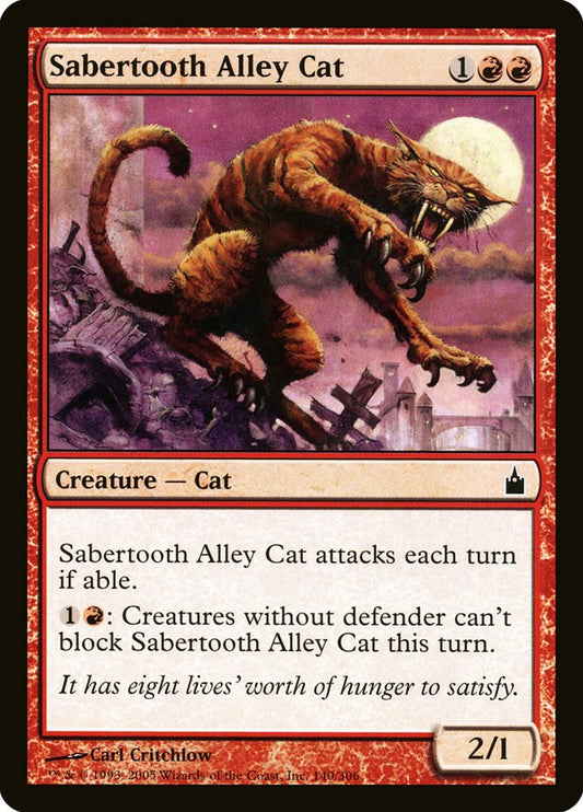 Sabertooth Alley Cat [Ravnica: City of Guilds] [Foil]