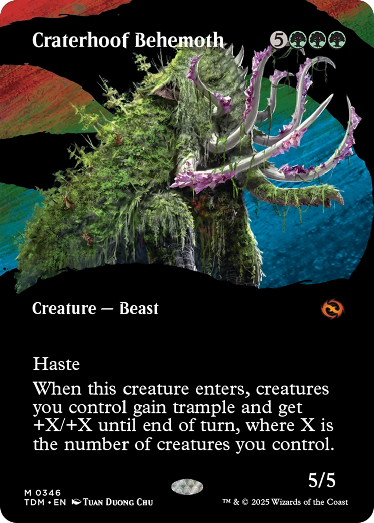 Craterhoof Behemoth (Borderless) [Tarkir: Dragonstorm] [Foil]