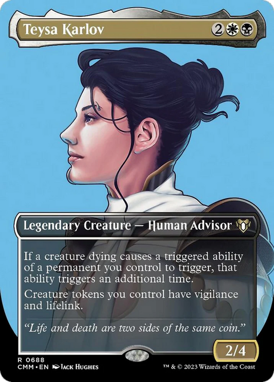 Teysa Karlov (Borderless Textured Foil Frame Break) [Commander Masters]