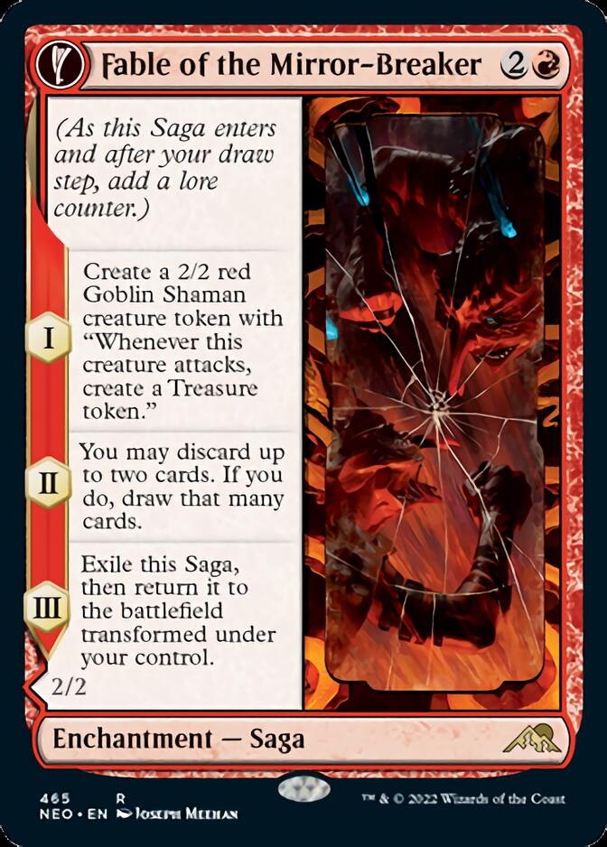 Fable of the Mirror-Breaker // Reflection of Kiki-Jiki (Extended Art) [Kamigawa: Neon Dynasty] [Foil]