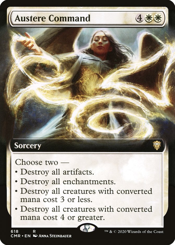 Austere Command (Extended Art) [Commander Legends] [Foil]