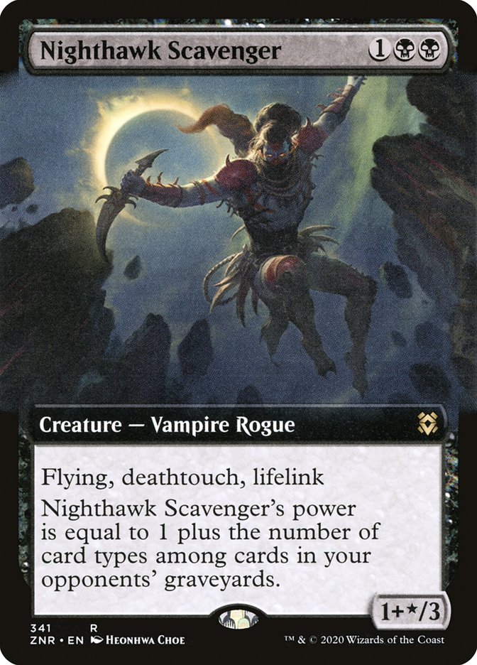 Nighthawk Scavenger (Extended Art) [Zendikar Rising] [Foil]