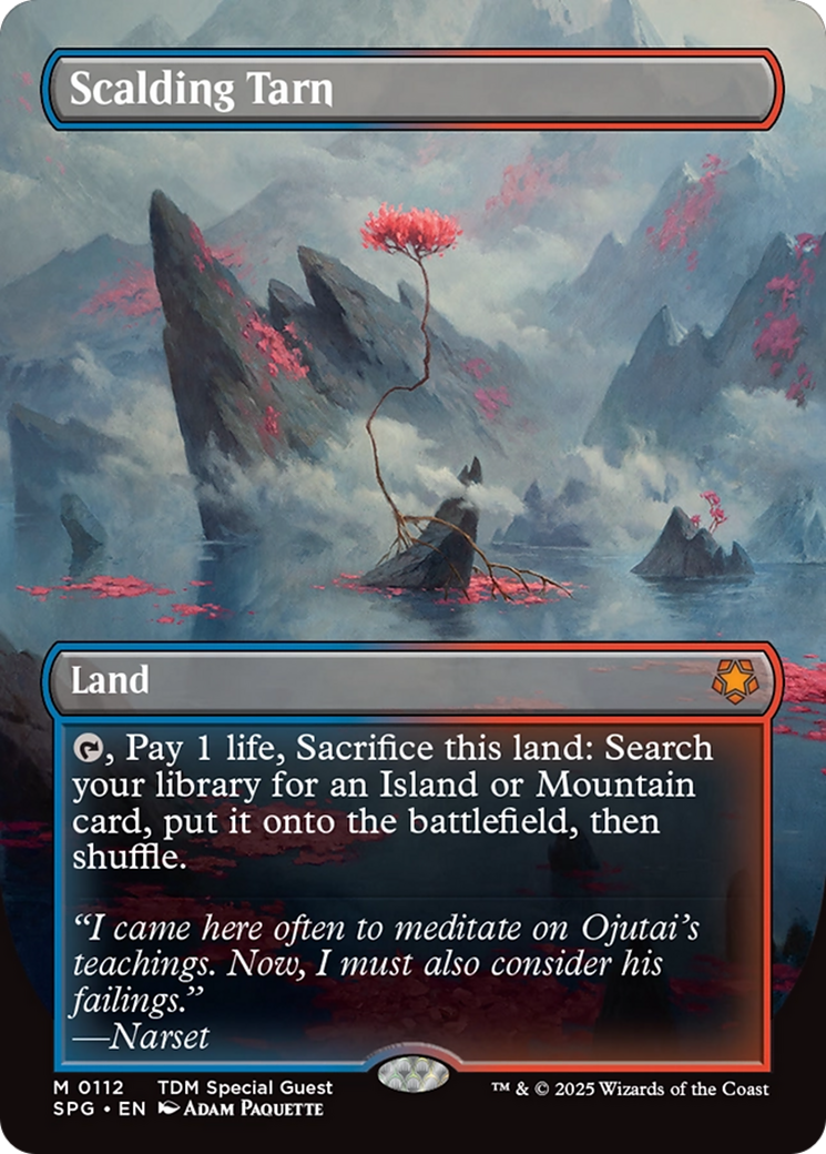 Scalding Tarn (Borderless) [Tarkir: Dragonstorm Special Guests] [Foil]