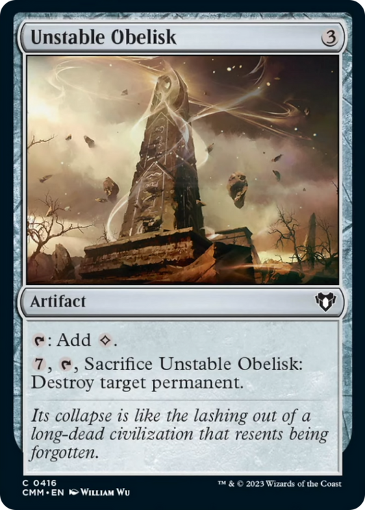 Unstable Obelisk [Commander Masters] [Foil]