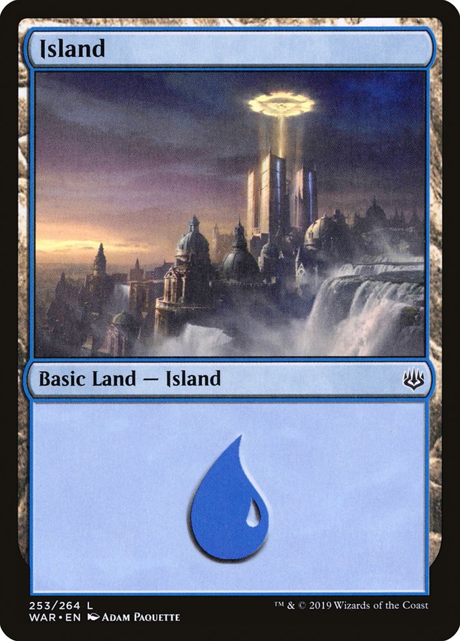 Island (253) [War of the Spark] [Foil]