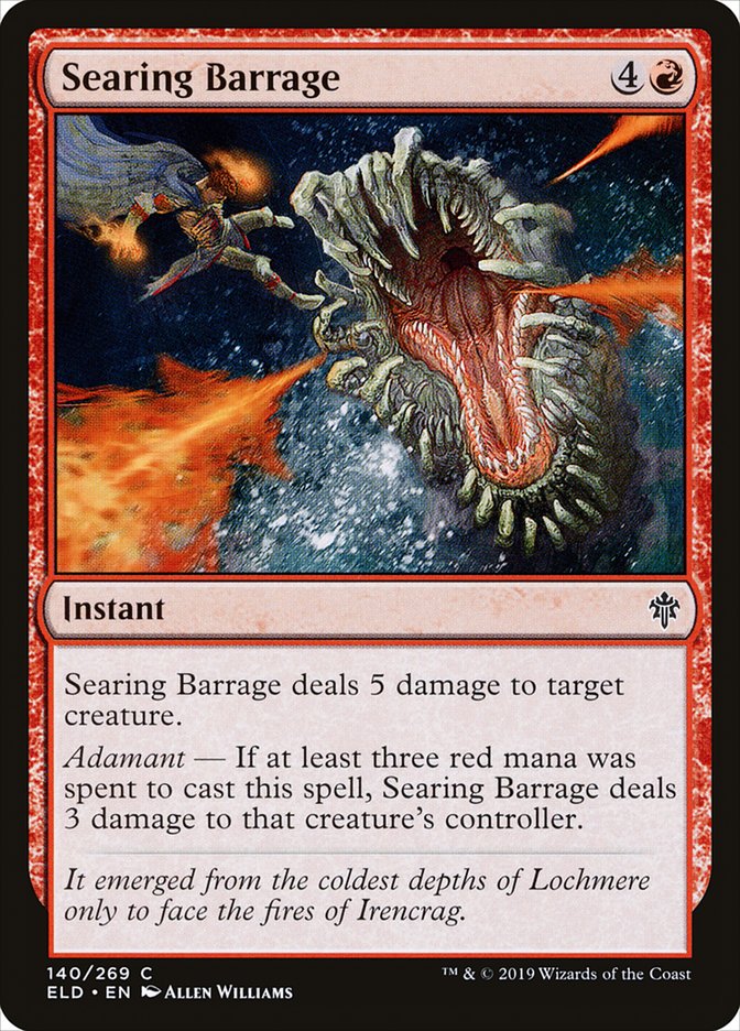 Searing Barrage [Throne of Eldraine] [Foil]