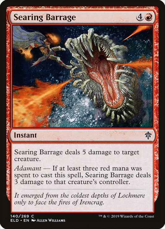 Searing Barrage [Throne of Eldraine] [Foil]